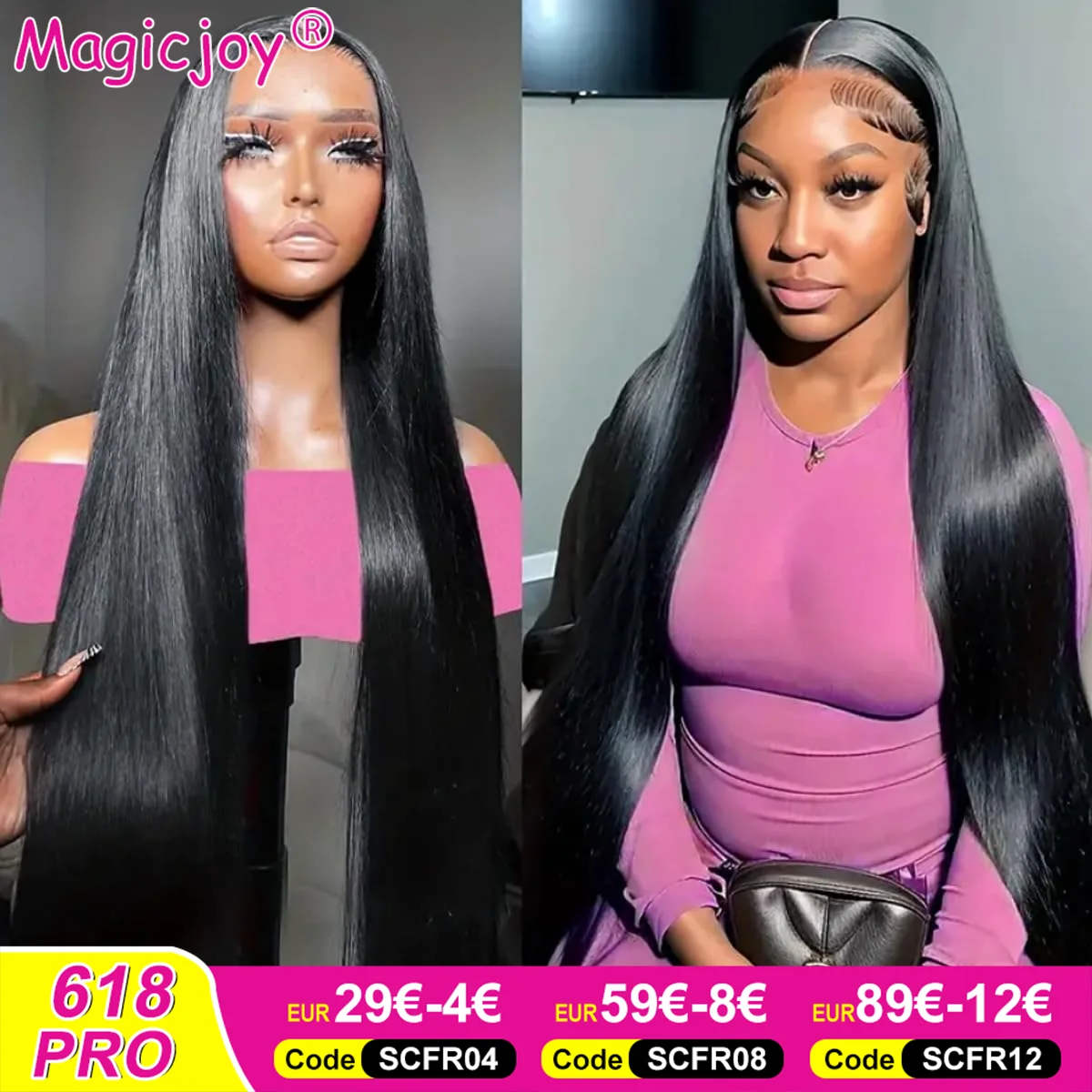 Vrvogue Straight 13x4 13x6 HD Lace Front Wigs Human Hair For Women Human Hair Lace Front Wigs Pre Plucked brazilian human hair