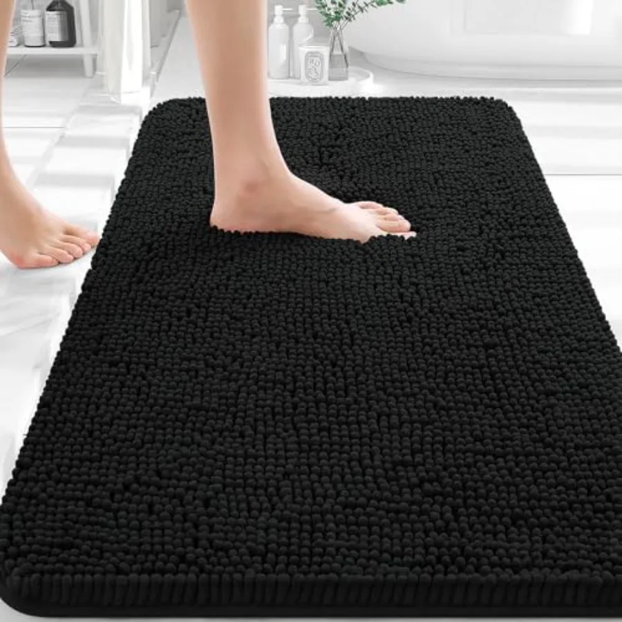 

Коврики для ванной 36x24 дюймов, очень мягкие, впитывающие, из синели, с резиновой основой, быстросохнущие, машинная стирка, для ванной комнаты