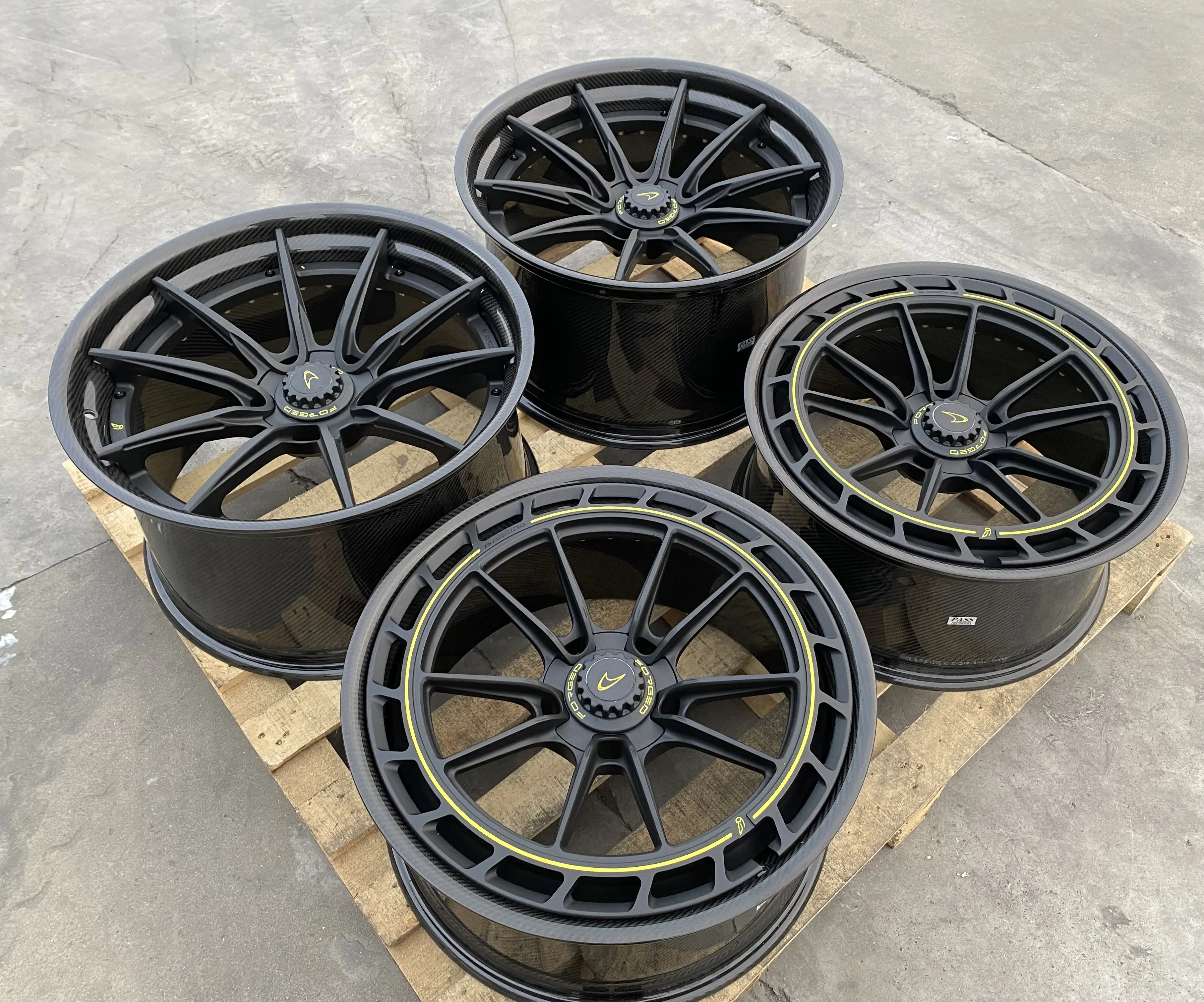 GVICHN 2 piece carbon fiber barrel forged wheels 16 17 18 19 20 21 22 23 24 inch 5x112 5x114.3 5x120 aluminum alloy rims