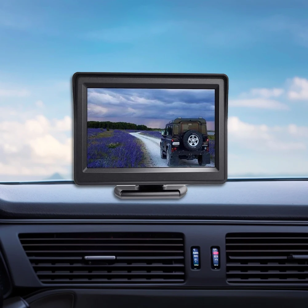 

4,3-дюймовый HD-монитор с 2-сторонним AV-входом HD Цифровой цветной автомобильный монитор для камеры заднего вида Парковочное резервное копирование