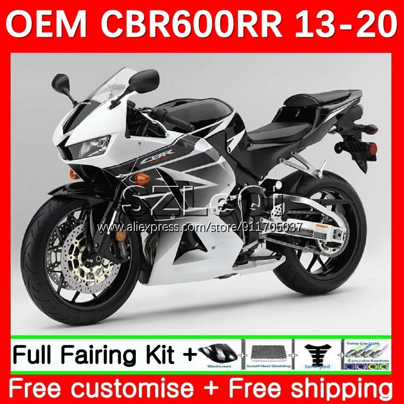 Fairing For HONDA CBR600RR CBR 600CC White black 600RR 600 CC F5 13 14 15 16 17 40No.23 CBR600 RR 2018 2019 2020 2021 2022 2023