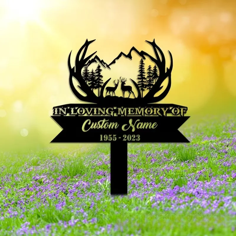 Outdoor Hunting Names - Custom Deer Hunting Memorial Stake -