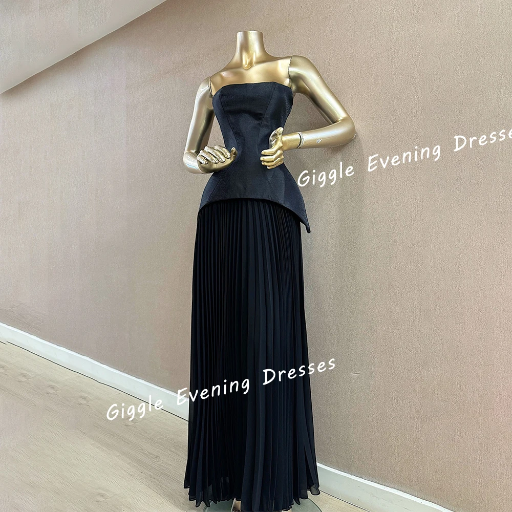 Giggle Strapless Evening Dresses A-Line Saudi Arabic Women 2024 فساتين سهرة Close-Fitting Floor-Length Wedding Party Prom Gowns