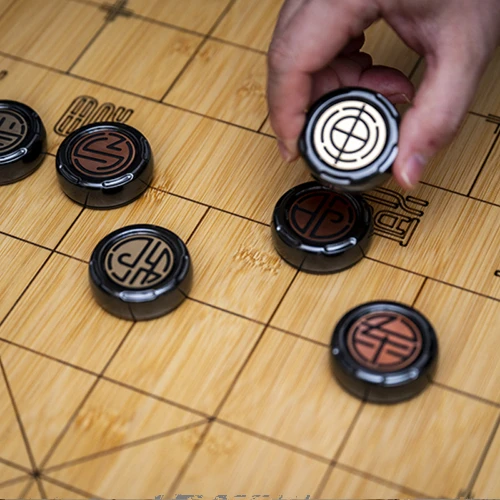 EDC Fidget Spinner with Magnetic Mechanism - Chess Push Tile Toy for Anti-Stress Relief and Premium Tactile Sensory Experience