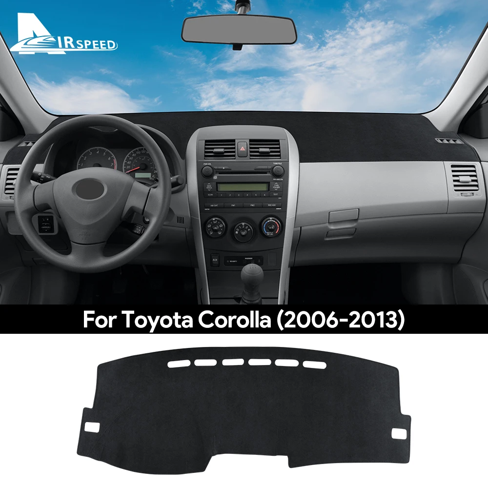 Top Flannel Dashboard Cover Pad For Toyota Corolla E140 E150 2006 2007 2008 2009 2010 2011 2012 2013 Anti-UV Dash Mat Non-slip