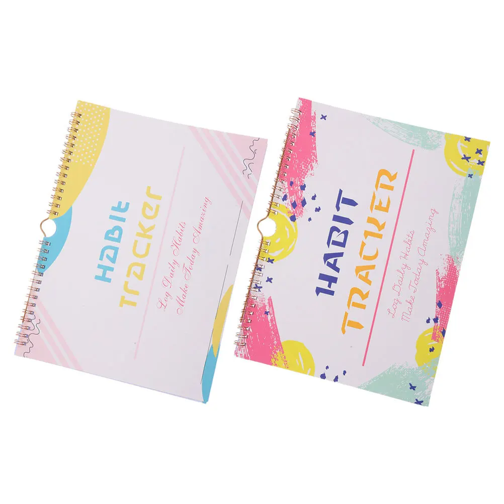 2Pcs Undated Habit Tracker Planner Versatile Schedule Tracker for Daily Weekly Monthly Goals Journal Habit Journal