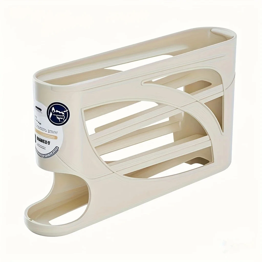 3-Tier Rolling Egg Storage Container for Refrigerator Holds 24 Eggs Organizer Rack Large Capacity Kitchen & Fridge Storage Box 썸네일 6