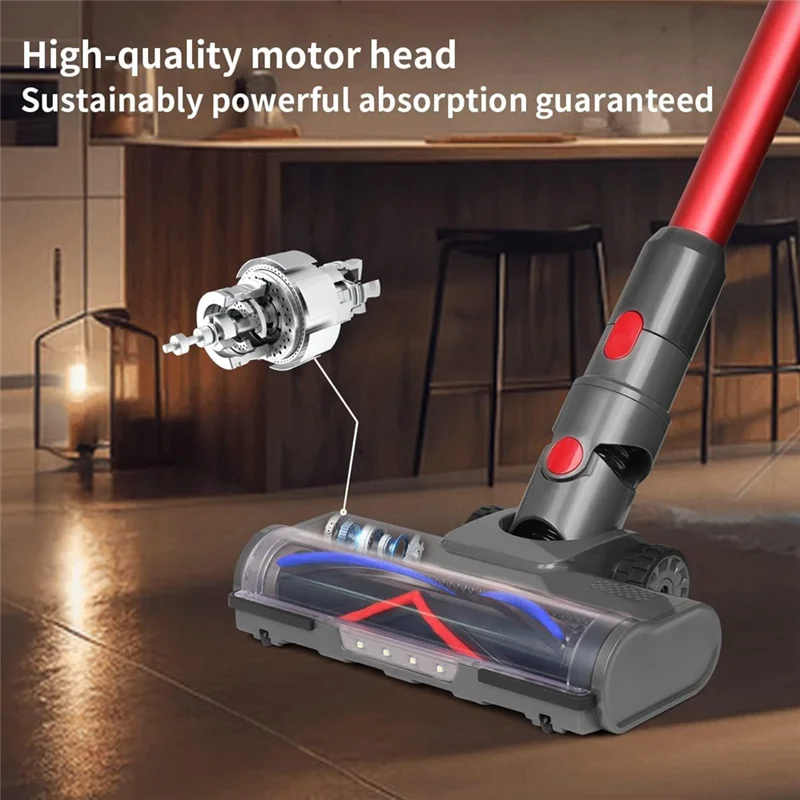 Brush for Dyson V7 V8 V10 V11 V15 Vacuum Cleaners,Interchangeable Brush Head with LED Lights for Hard Floors and Carpets