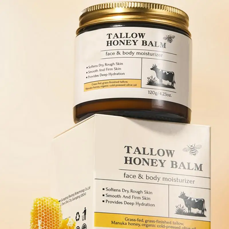 1pcs new Facial Tallow Honey Balm 120g Face Cream Lasting Moisturizing Soothing Repair Damaged Skin Increase Facial Nourishing