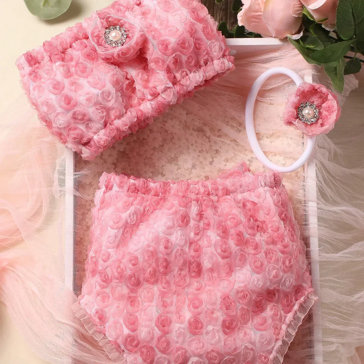 

Baby Girl Dress Newborn Photography Props Outfit Romper Baby Fotografia Accessories