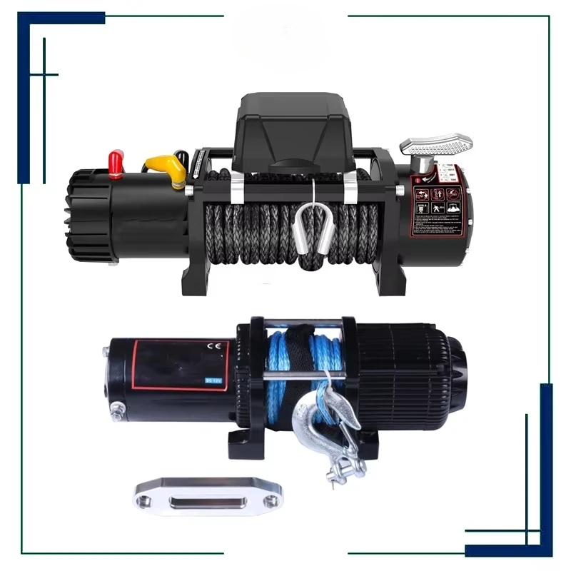 

Update Nylon Rope Winch 12V DC Power Winch Wireless Remote 3-Stage Planetary Gears 12v Wire Nylon Rope Car Electric Winchcustom