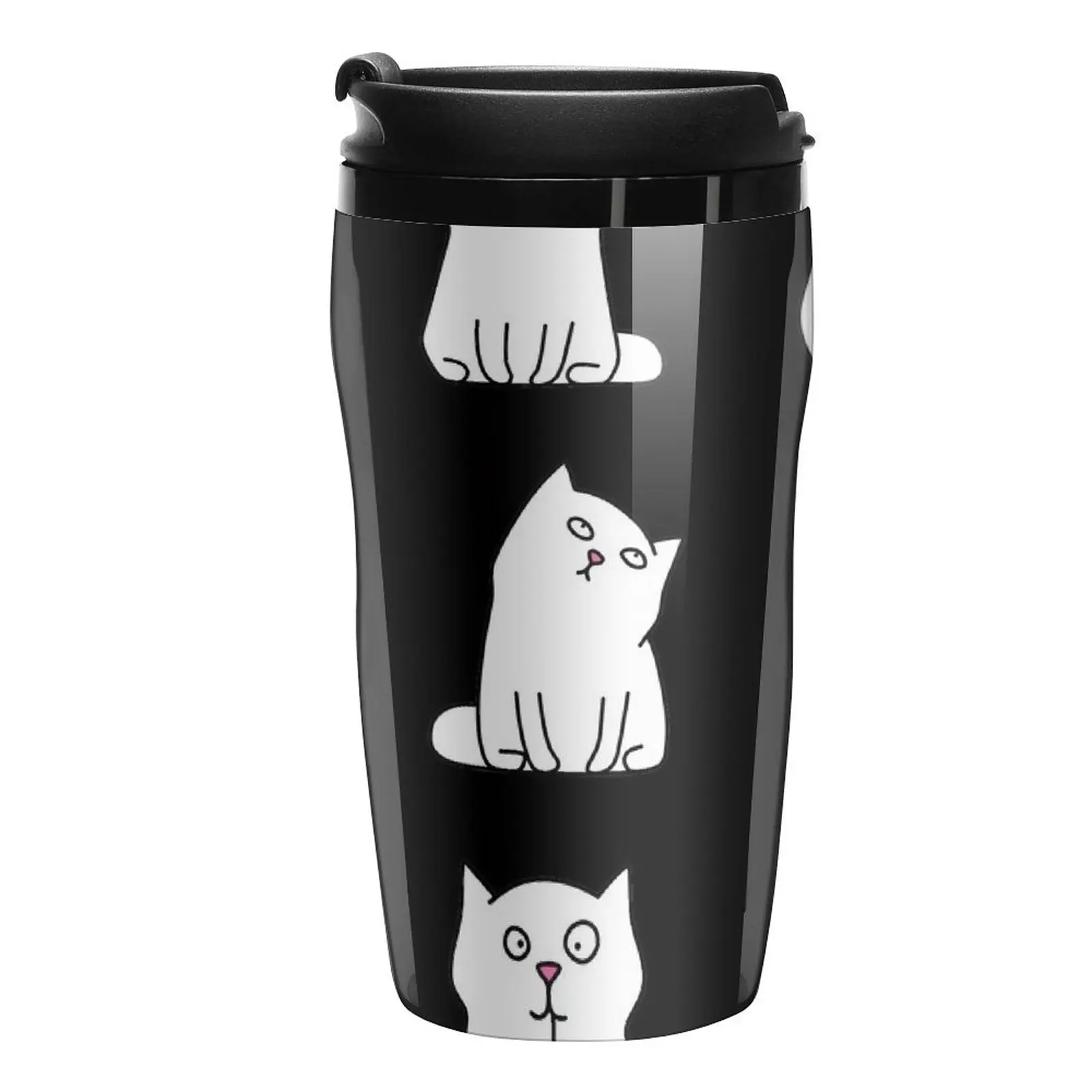 

New Nine cute white kittens Travel Coffee Mug Thermos Coffee Elegant Coffee Cups Thermal Glass For Coffee Coffee Cups Sets