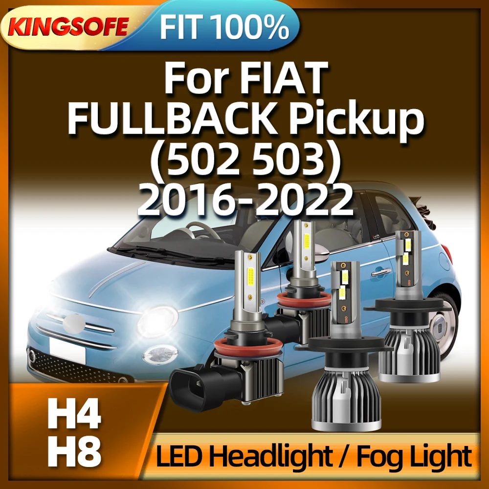 

KINGSOFE 26000LM LED Bulb H4 Headlight Fog Light H8 6000K For FIAT FULLBACK Pickup (502 503) 2016 2017 2018 2019 2020 2021 2022