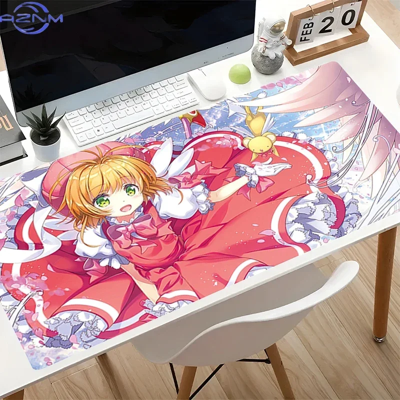 Anime Mouse Pad C-card Captor Sakura Large Gaming Extended Desk Mat Non Slip Stitched Edge Rubber PC Computer Gamer Mouse Pad