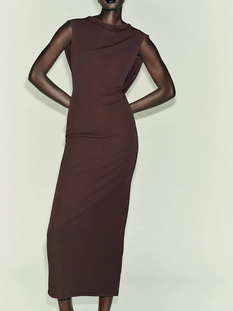 

Faionable Sweet Round Ne ort Sve Bal Chain Dr, Новое поступление, зима 2021, женское длинное вечернее платье с высокой талией