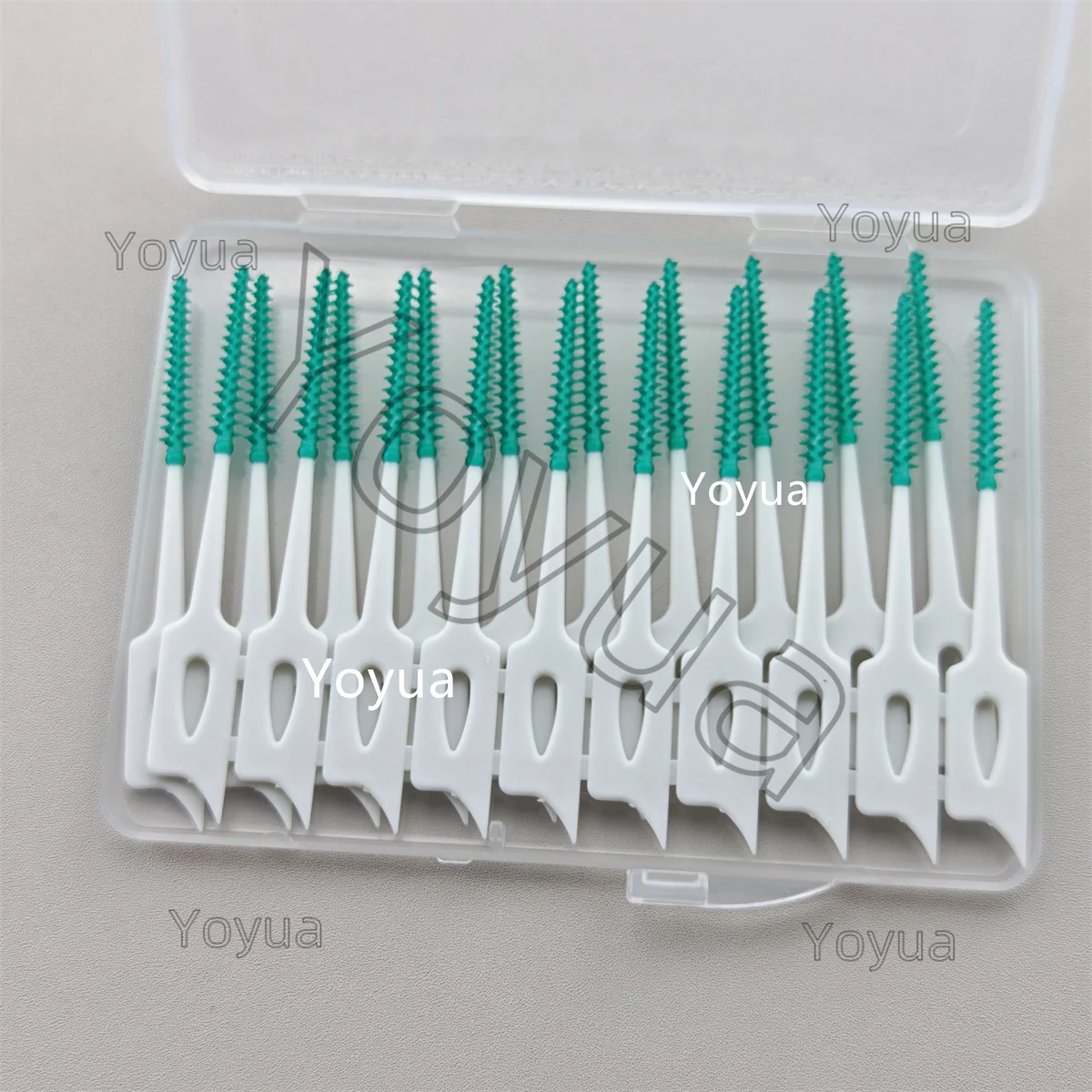 40x20 قطعة/صندوق فرشاة بلاستيكية بين الأسنان من السيليكون أعواد أسنان الأسنان مع أدوات تنظيف الفم الملولبة #4
