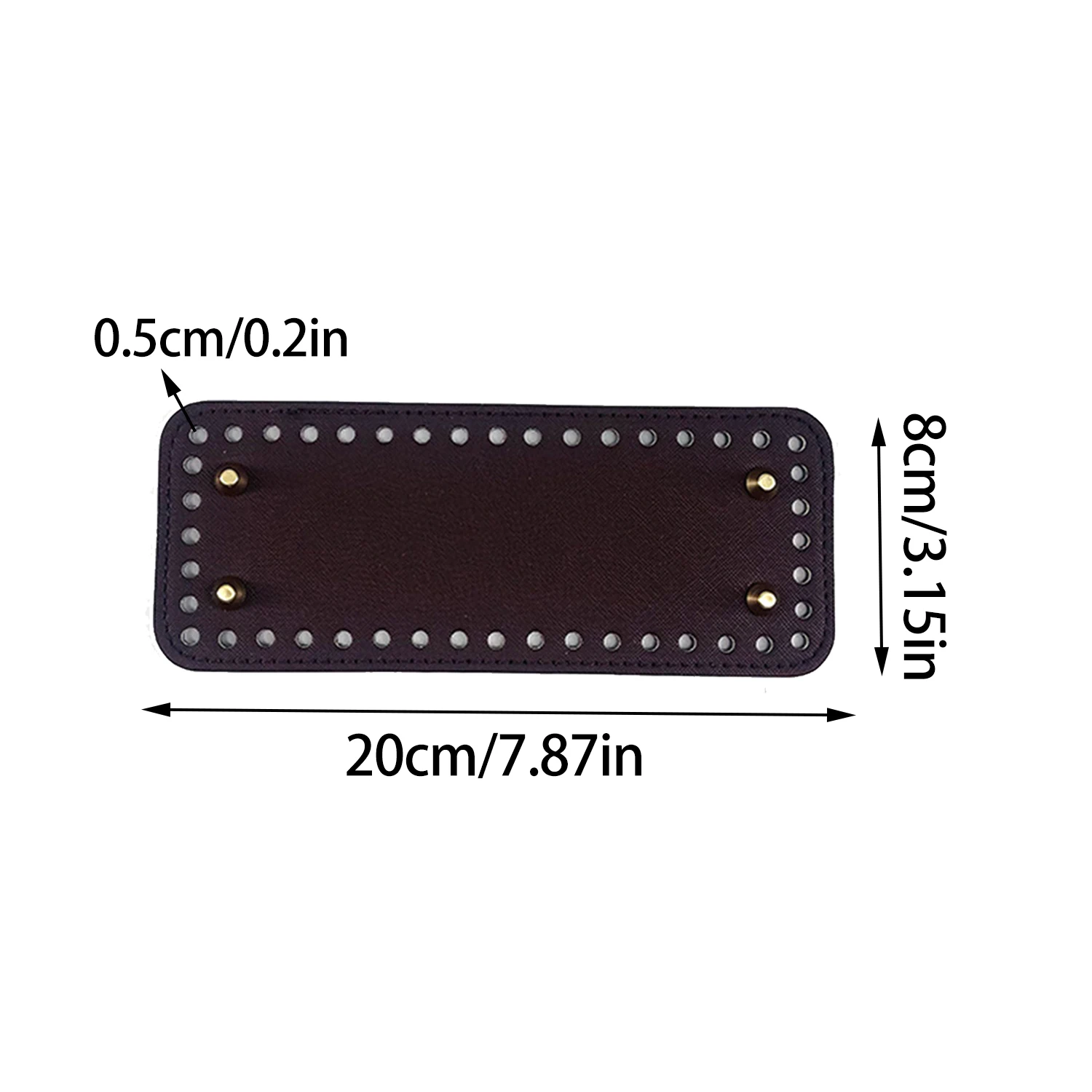 20*8CM Oval Bottom for Knitted Bag Leather Bag Accessories Handmade Bottom with Holes DIY Crochet handcraft Bottom PU Bag Base