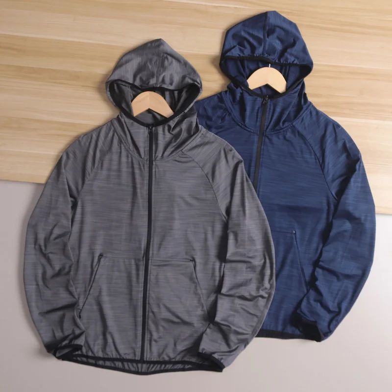 

Men's Knitted Outdoor Sports Jaet Qui Dry Breathable Moisture ng Strong Sensation High Elastici Long Sve Hooded