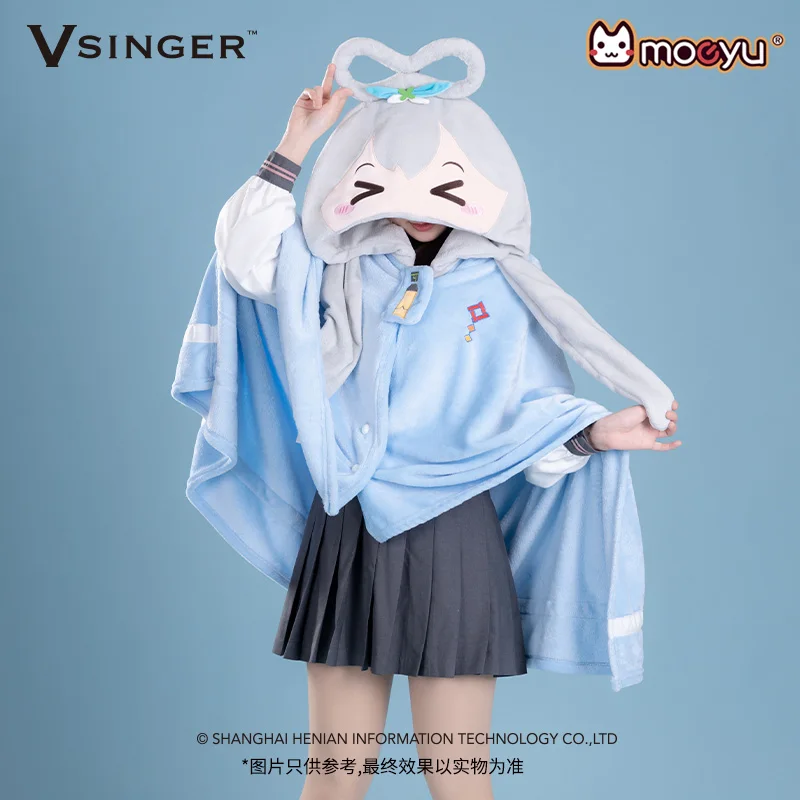 original-moeyu-anime-v-singer-luo-tian-yi-kawaii-figure-flannel-hooded-blanket-soft-shawl-pillow-vocaloid-cosplay-hoody-blanket