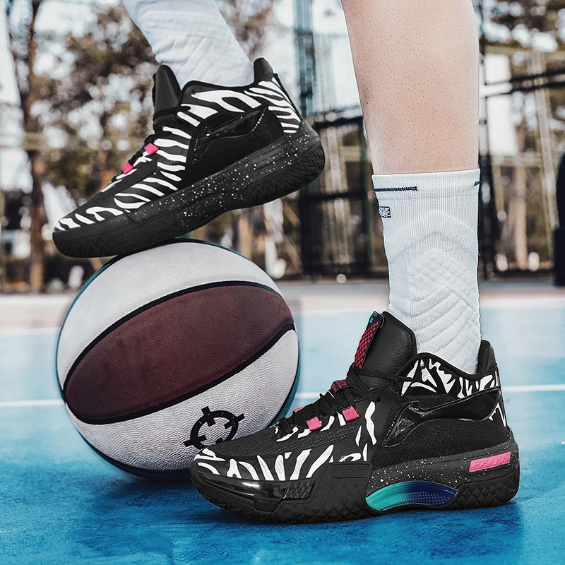Брендовая светящаяся Баскетбольная обувь, мужские профессиональные кроссовки, дизайнерские баскетбольные кроссовки, мужская уличная Нескользящая спортивная обувь для детей