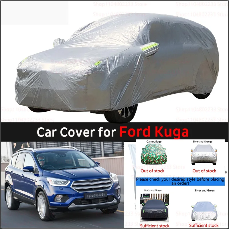 

Наружная защита, полный автомобильный чехол, снежный чехол, солнцезащитный козырек, водонепроницаемый, пылезащитный, внешний, универсальный для Ford Kuga 2008-2021 внедорожника