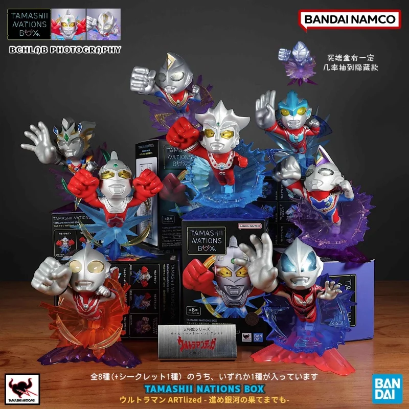 

Подлинная периферийная фигурка аниме Bandai Ultraman, модель Q версии, слепая коробка, экшн-фигурки, игрушки, подарки для детей, модель, коллекционные украшения