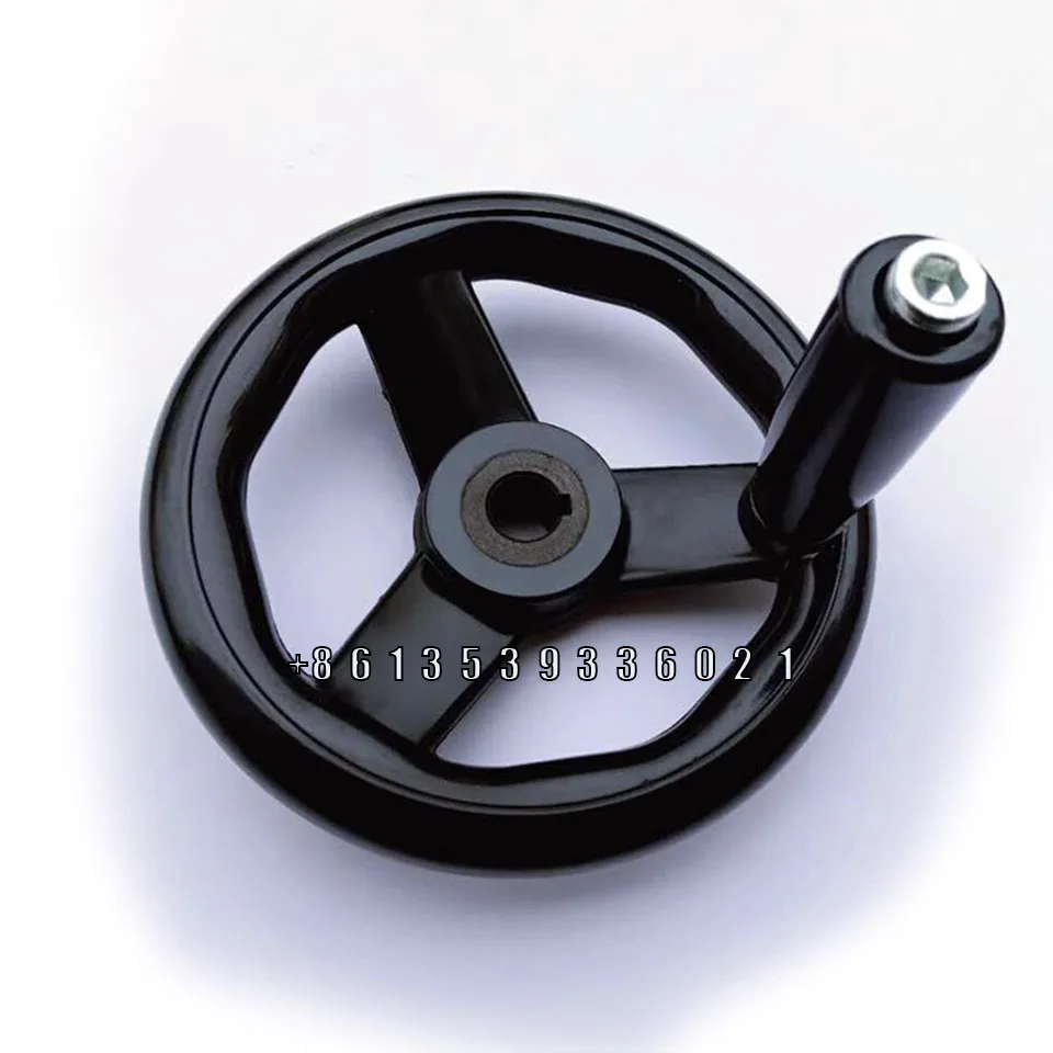 Cnc Machine Tool Plastic Wood Three Hand Wheel Round -shaped Fate Hand Wheel Milling Machine Rotating Hand -shaking Handle 100