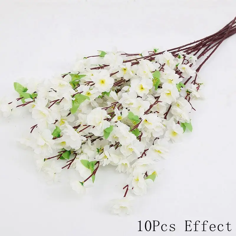 Sakura Kunstbloemen Boeket voor Tuinfeest Bruiloft Huwelijk Decoratie Thuis Kamer Decor Nep Bloemen Tafelvaas Ornament