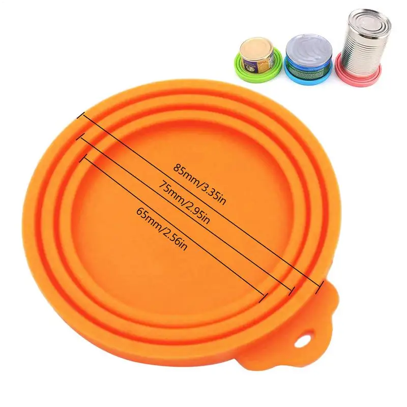 Silicone Canned Lid Reusable Pet Food Can Cover Silicone Dogs Cats Storage Tin Cover Lid Seal Cover Health Pet Daily Supplies