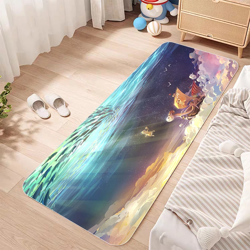 One Piece Kitchen Floor Mat Anime Carpet Doormats Welcome Home Doormat Entrance Door Prayer Rug Cartoon Decor Living Room Rugs