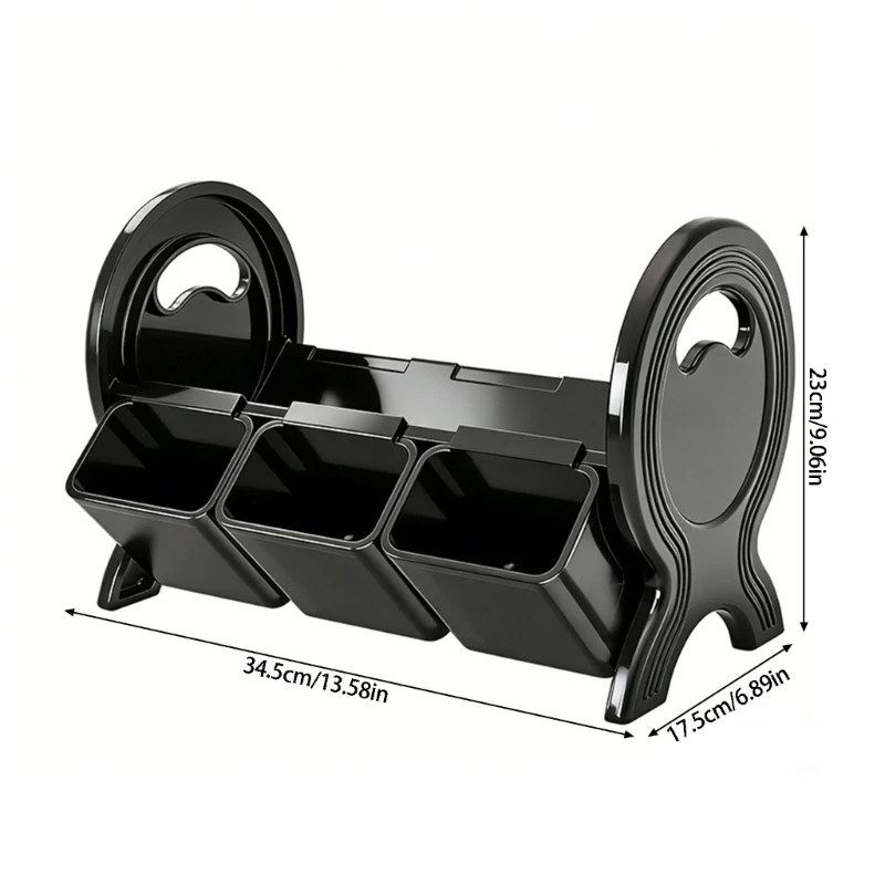  Slanted Bookend with Multiple Slots Pen Container For Pens Files And Book
