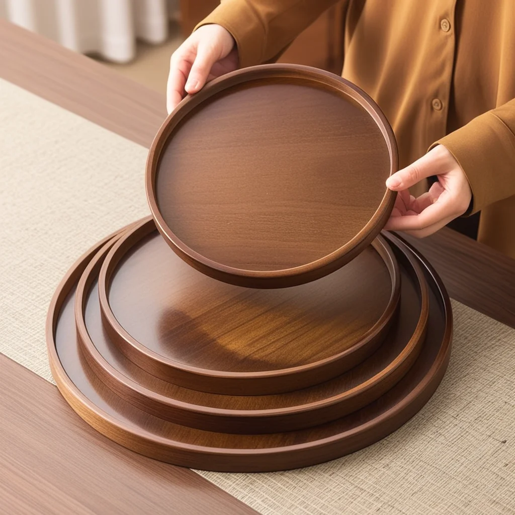 

Bamboo Wood Storage Plate for Office Tea Cup Commercial Hotel Restaurant Sna Dim Sum Bamboo Tray Classic Retro Sle