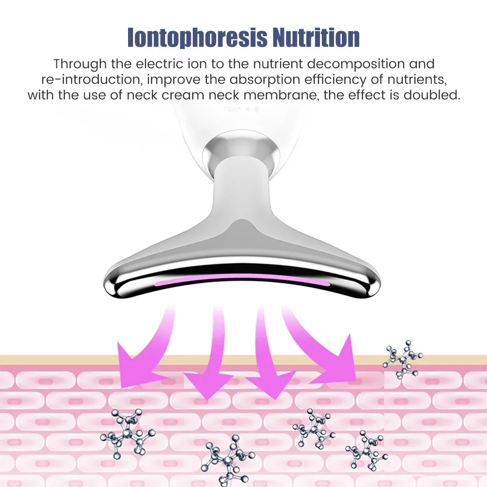 تقديم هدية LED رافع الوجه الرقبة الجمال EMS الرقبة شد الوجه مدلك الجلد تشديد جهاز الفوتون المضادة للتجاعيد الذقن المزدوجة