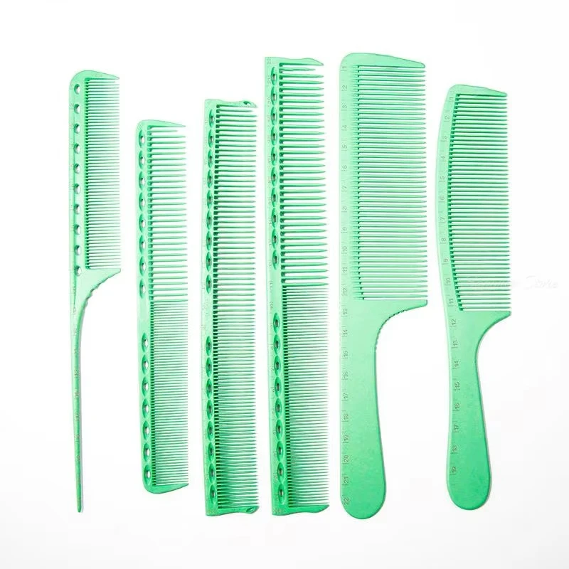 Haarschneidekamm im japanischen Maßstab, Kunstharz, grün, G45, doppelseitig, hitzebeständig, für Salon, Friseursalon, Styling-Bürstenwerkzeug
