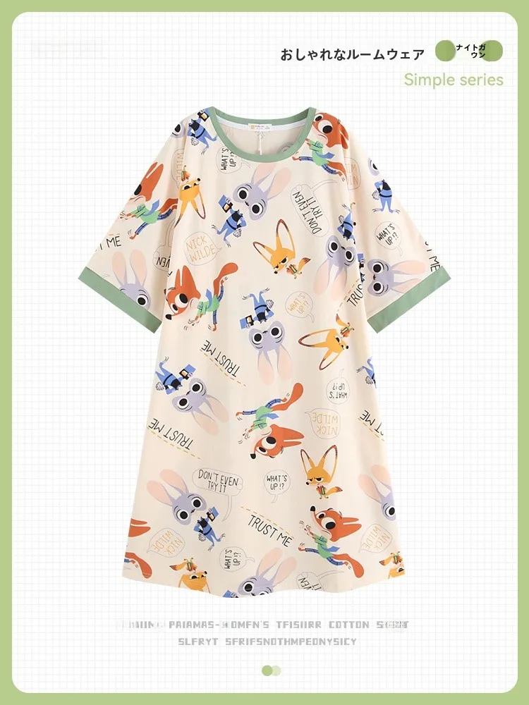 estate-nuovo-allentato-di-media-lunghezza-cartoon-sp-dr-or-sve-da-donna-abbigliamento-per-la-casa-spwear-confortevole-misto-cotone