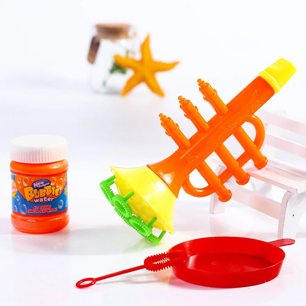 

2Pcs Creative Porous Musical Instrument Bubble Machine Easy Operate Summer Fun for Boys and Girls Random Color