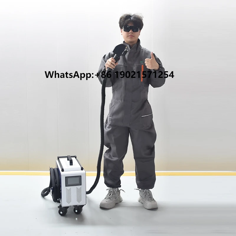 300W Factory Supply Mini Luggage Handheld Pulse  Cleaning Machine Easy to Operate Rust Removal