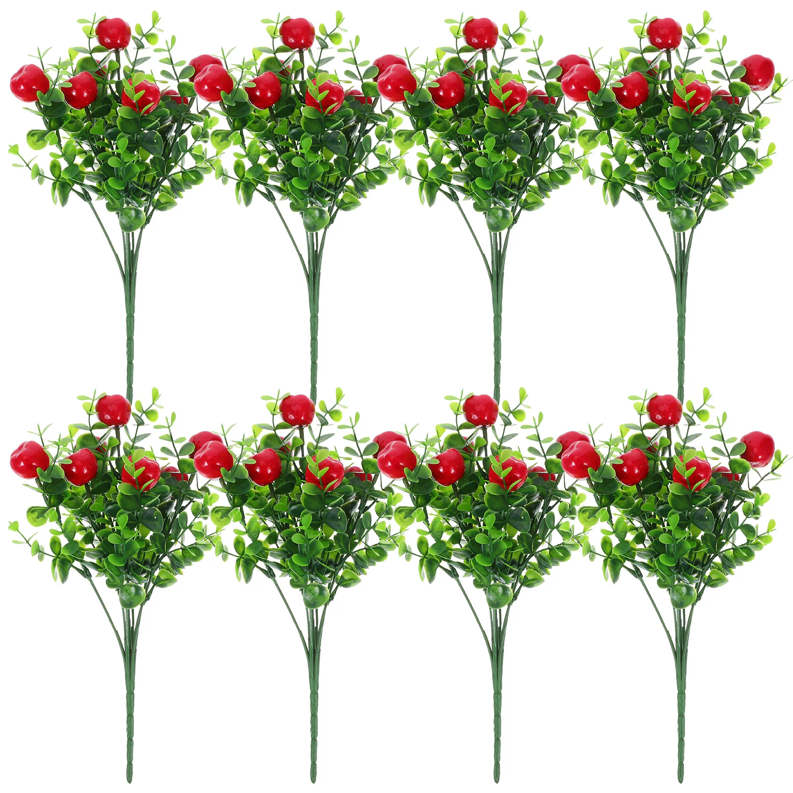

8 Pcs Accessories Simulated Fruit Bunch Plastic Artificial Eucalyptus Leaf Decoration