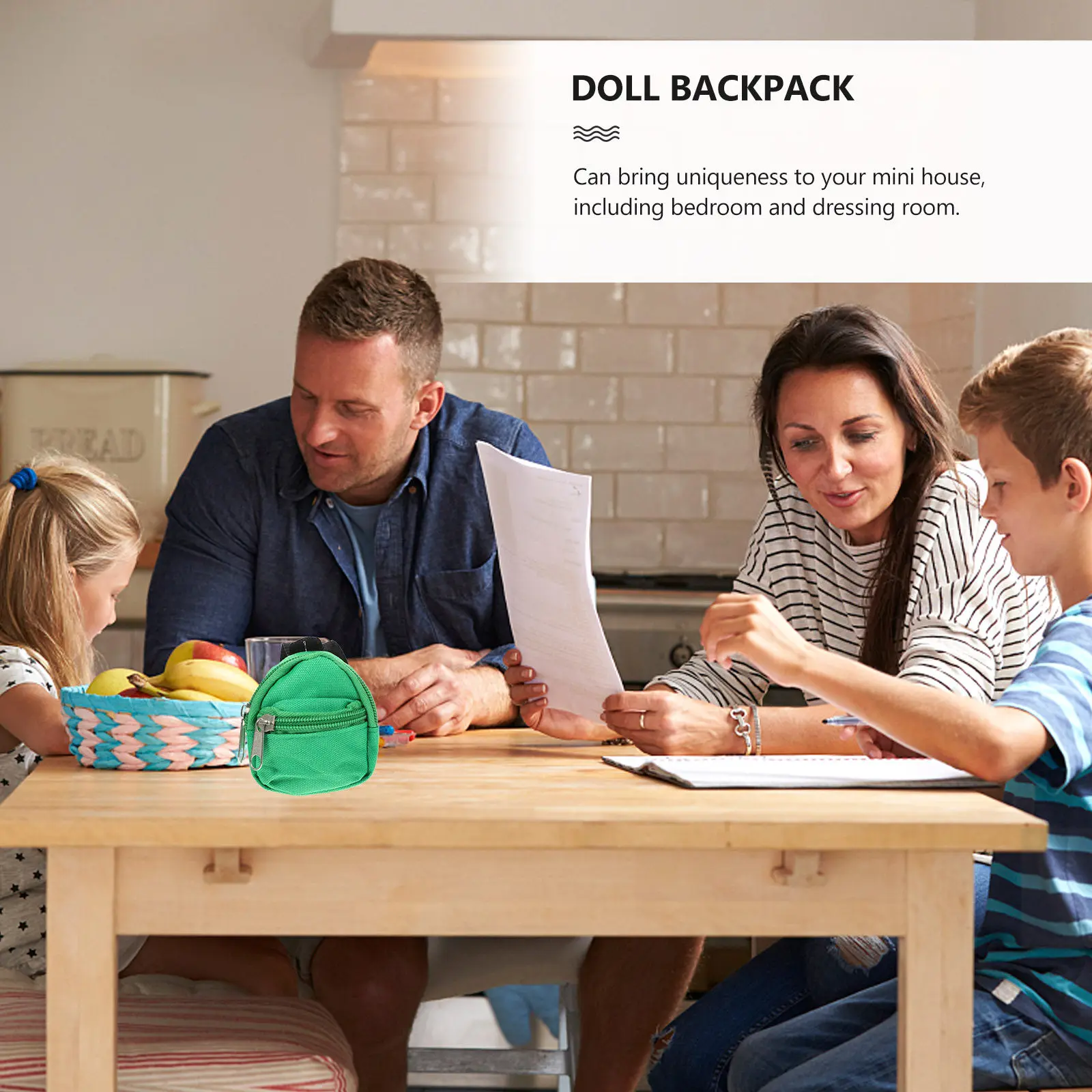 

Мини-рюкзак декоративный, имитация миниатюрного рюкзака для украшения миниатюрного дома, реквизит для фотосъемки, микро-реквизит