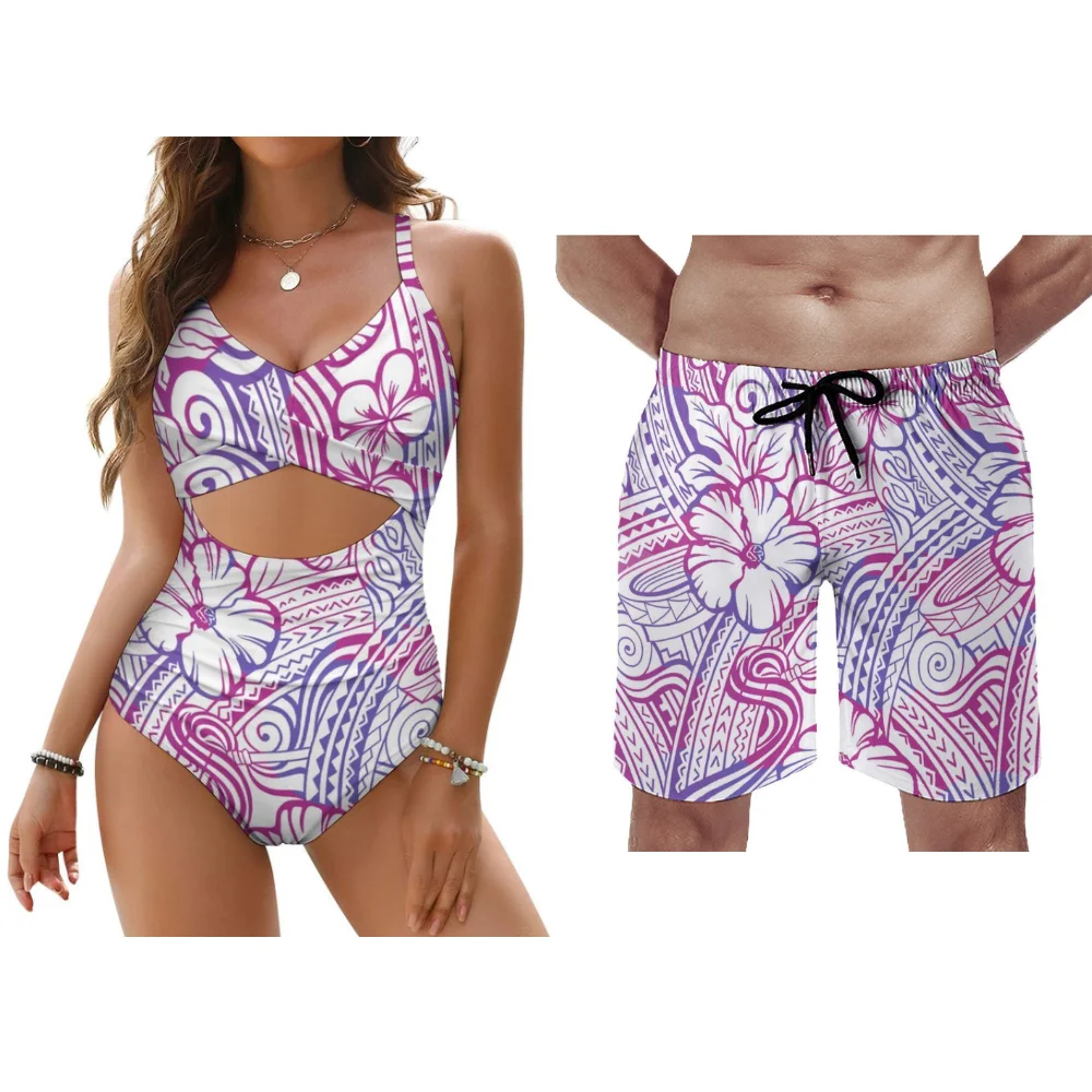 

New Bikini Swimwear Swimwear Beach Couple Set Men's Swimwear Women's Push Up Swimwear Sexy Bikini Underwear Lace Up Adjustment