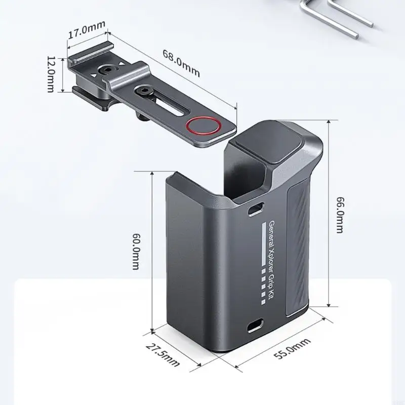 مقبض قابل للفصل من الألومنيوم قابل للتخصيص لمعدات تصوير المغامرات 896C #3