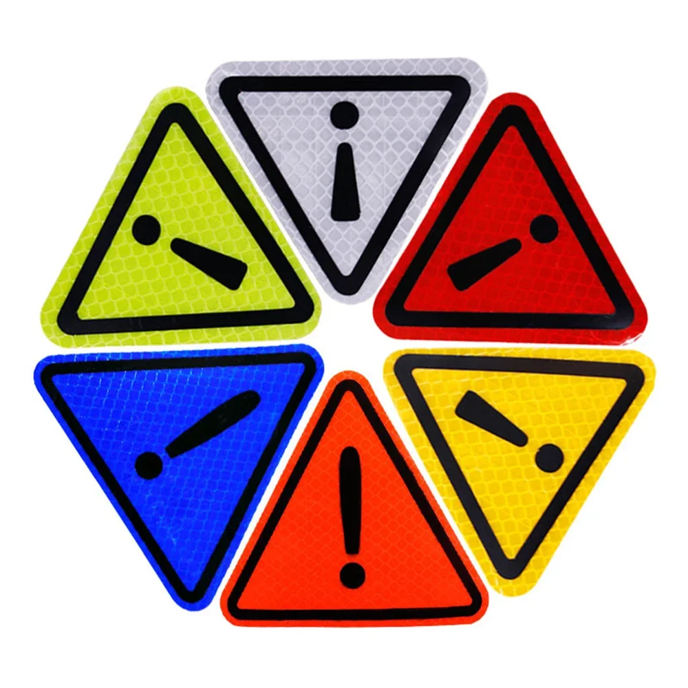 Triangle Reflective Safety Tape Car Sticker High Visibility Warning Decal Motorcycle Truck Exterior Decoration