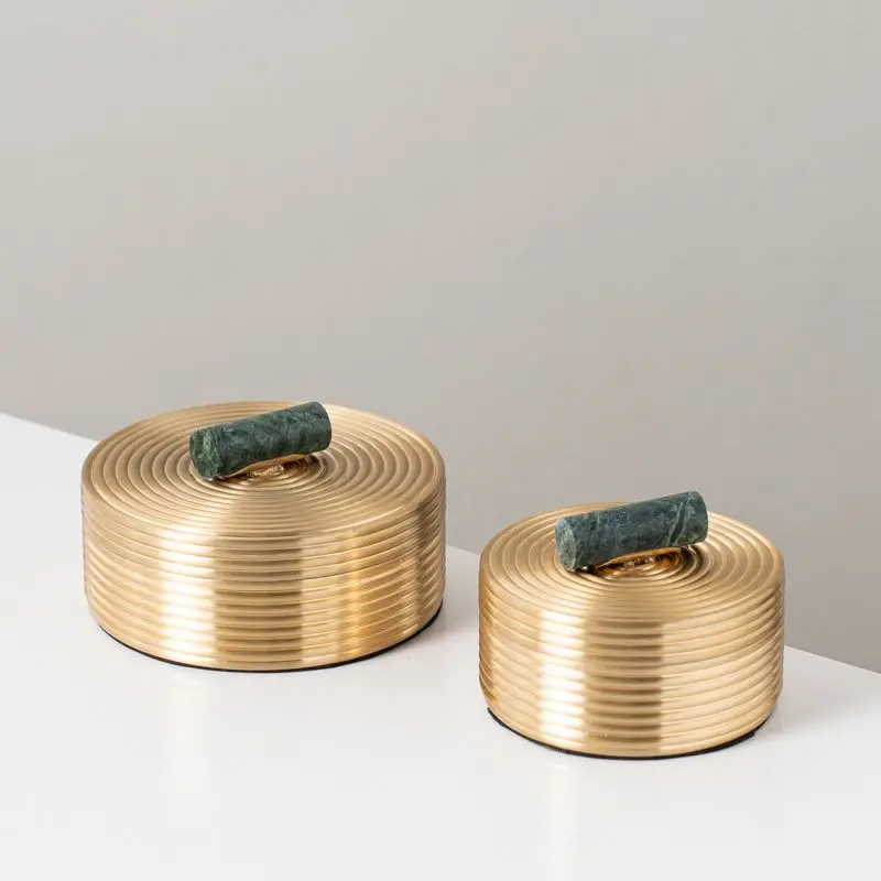 صندوق مجوهرات معدني أقراط مستديرة صناديق تخزين خاتم المرأة مجوهرات منظم صندوق عرض فاخر سطح المكتب زينة زخرفية #2