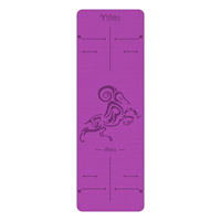 Aries TPE Yoga mat non-slip, eco-friendly fitness exercise mat with carrying belt, professional yoga mat exercise mat, Pilates