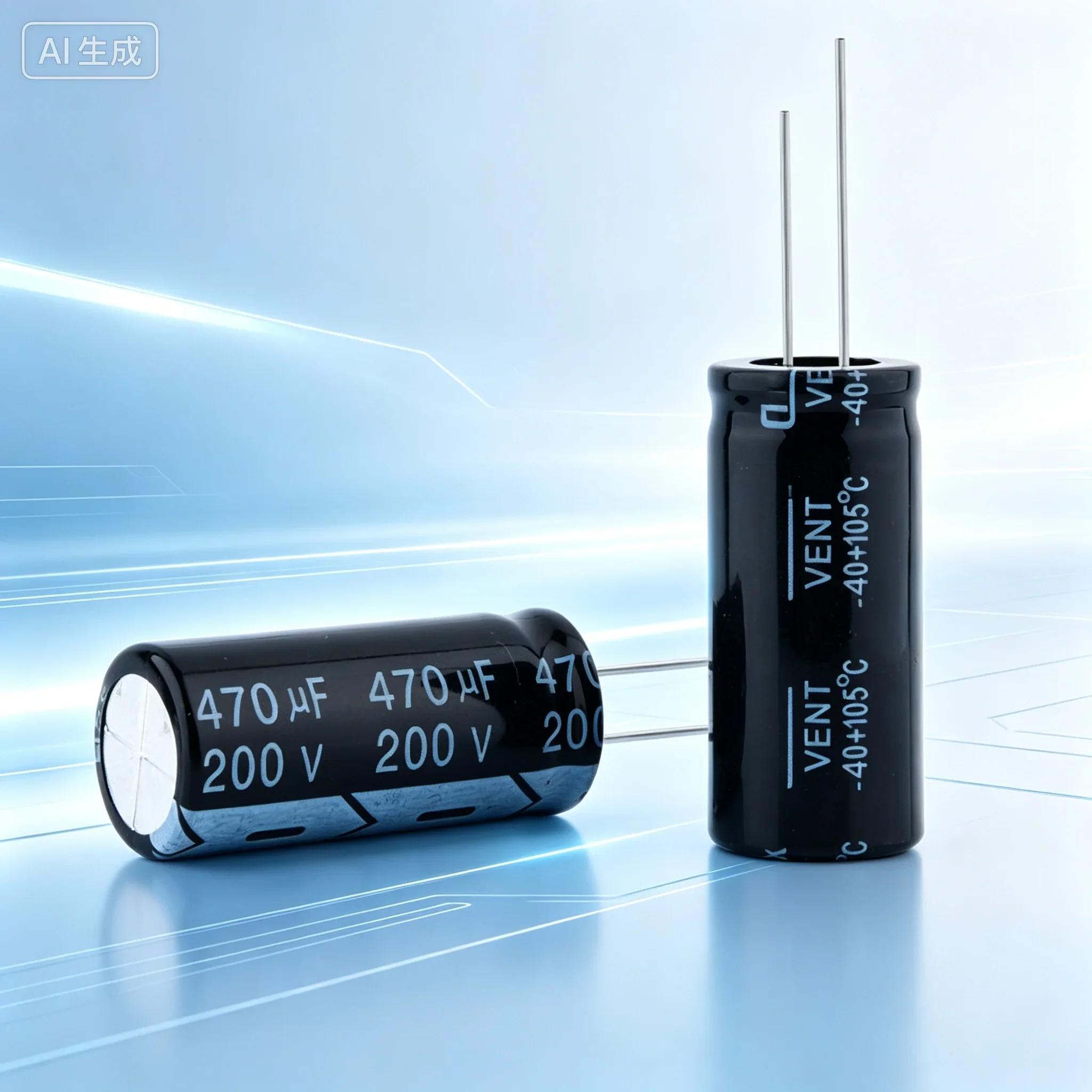 Genuine 470UF 200V Long Life Electrolytic Capacitor for Power Unit, Size 18X40MM