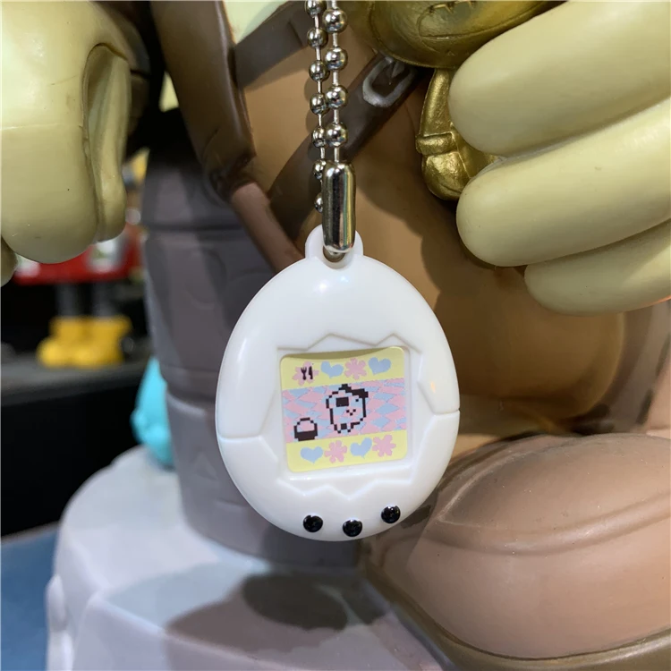 Original Tamagotchi Electric Pet Machine Model, Mini Tamagotchi Model Pendant, with Eggshell Egg Paper for Tamagotchi Lover