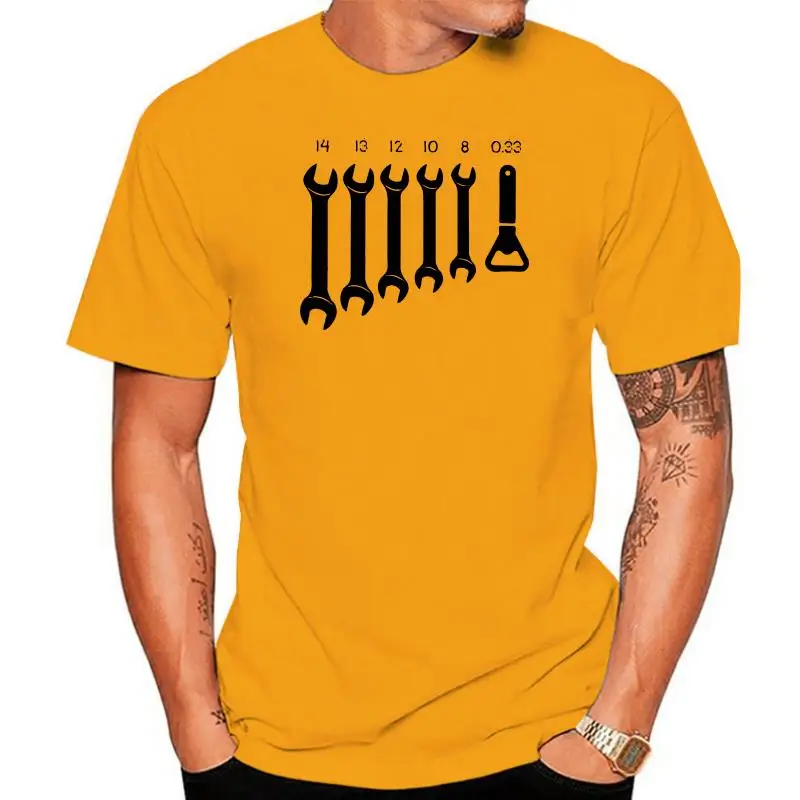 Screw Wrench Opener Mechanic Tee Shirts Men Car Fix Engineer Vintage Cotton Tee Shirt Tshirt Clothes