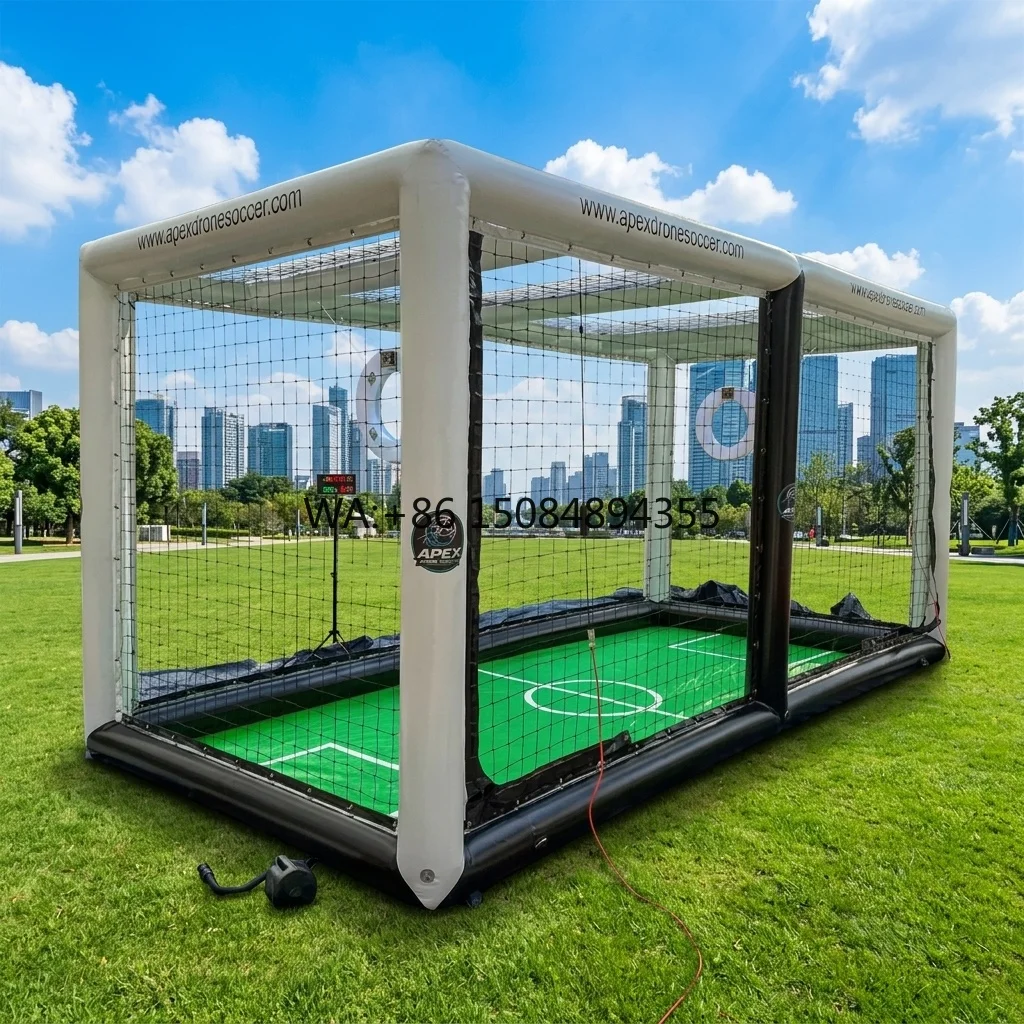 Outdoor Inflatable Drone Football Field Training Event Drone Soccer Ball Game Inflatable Drone Obstacle Arena