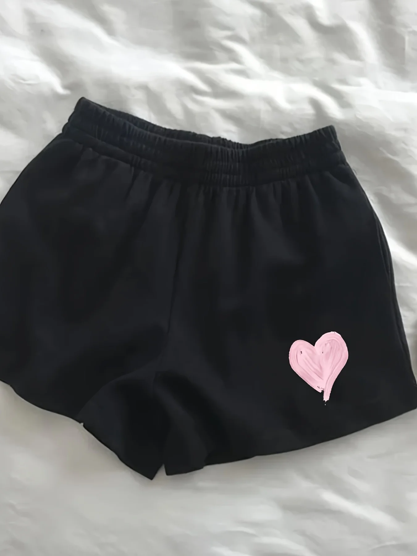 Shorts Sexy de Verão para Mulheres, Ajuste Slim, Estampa de Coração, Moda para Escritório e Esportes ao Ar Livre
