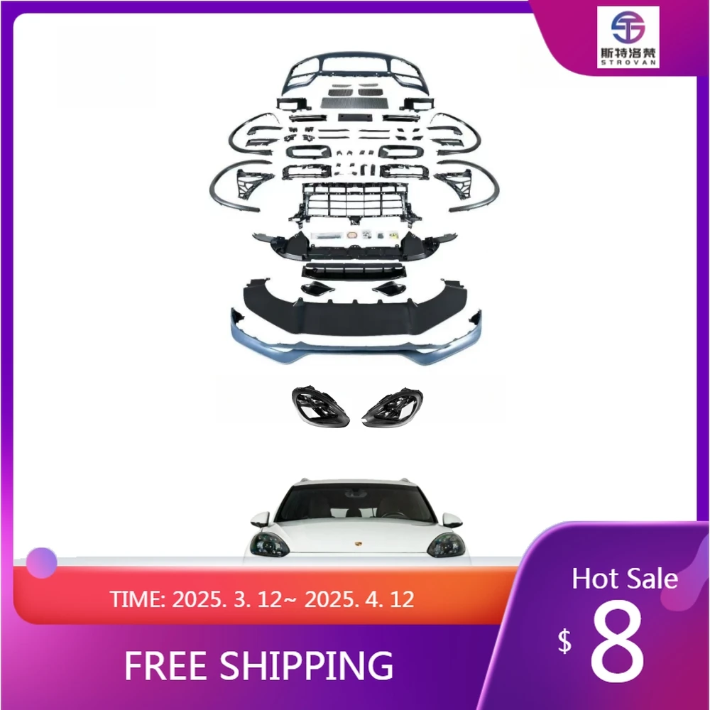 

High-quality goodsFor Suitable Porsches Cayenne 15-17 Models 958.2 Old to New 2023 SD Front Bumper Assembly and Headlights